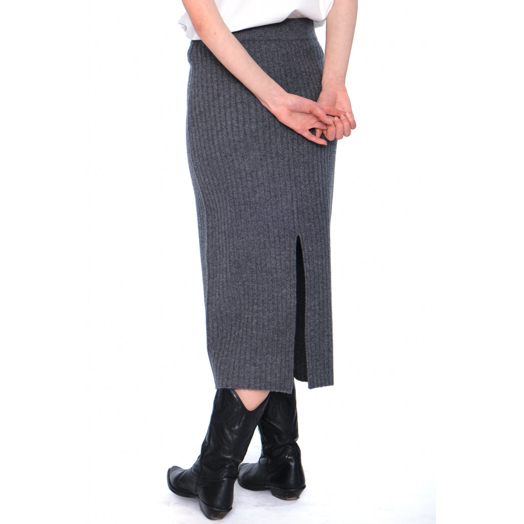 HÉST AS ADELINA Knittted Skirt Woven Skirt/Dress 7001 Grey Melange