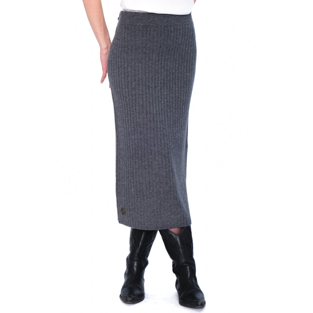 HÉST AS ADELINA Knittted Skirt Woven Skirt/Dress 7001 Grey Melange