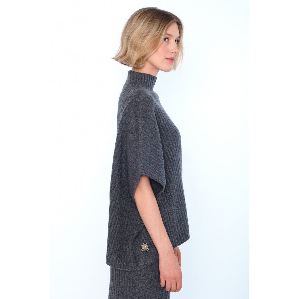 HÉST AS ADELINA Sweater Heavy Knitwear Tops 7001 Grey Melange