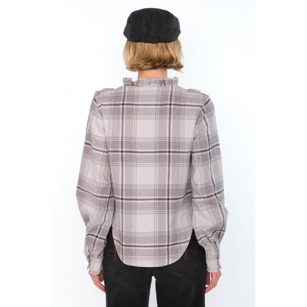 HÉST AS BEATRICE Blouse Woven Blouse/Top/Shirt 9601Grey Check