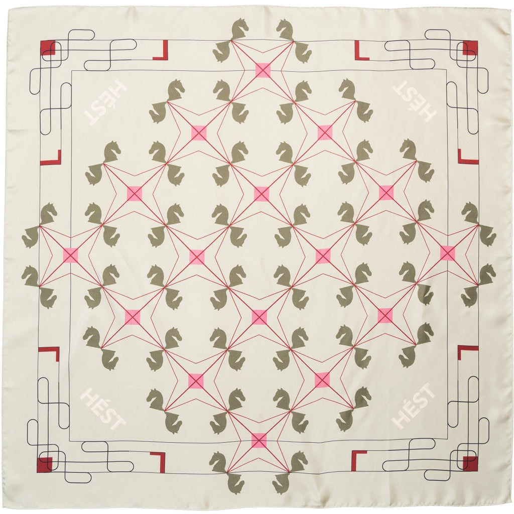 HÉST AS ELIZA Silk Scarf Large Woven Accessories Hats/Scarves/Gloves 3002 Gray Green