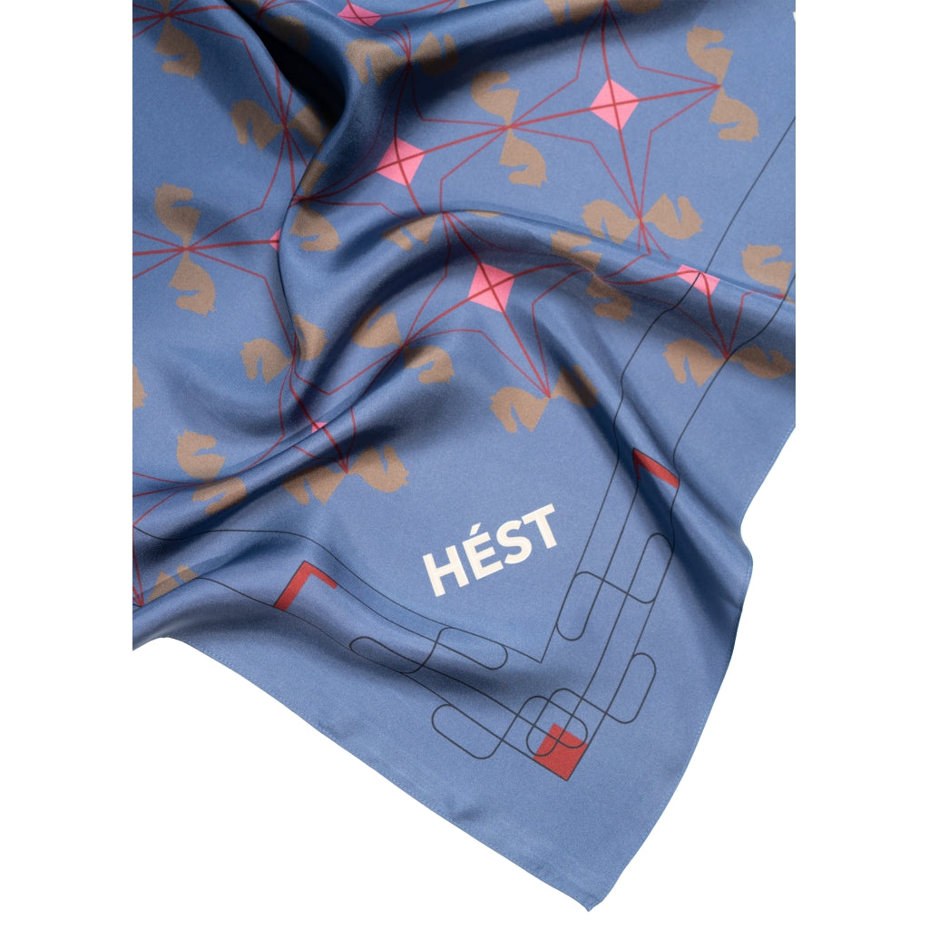 HÉST AS ELIZA Silk Scarf Large Woven Accessories Hats/Scarves/Gloves 4008 Nightshadow Blue