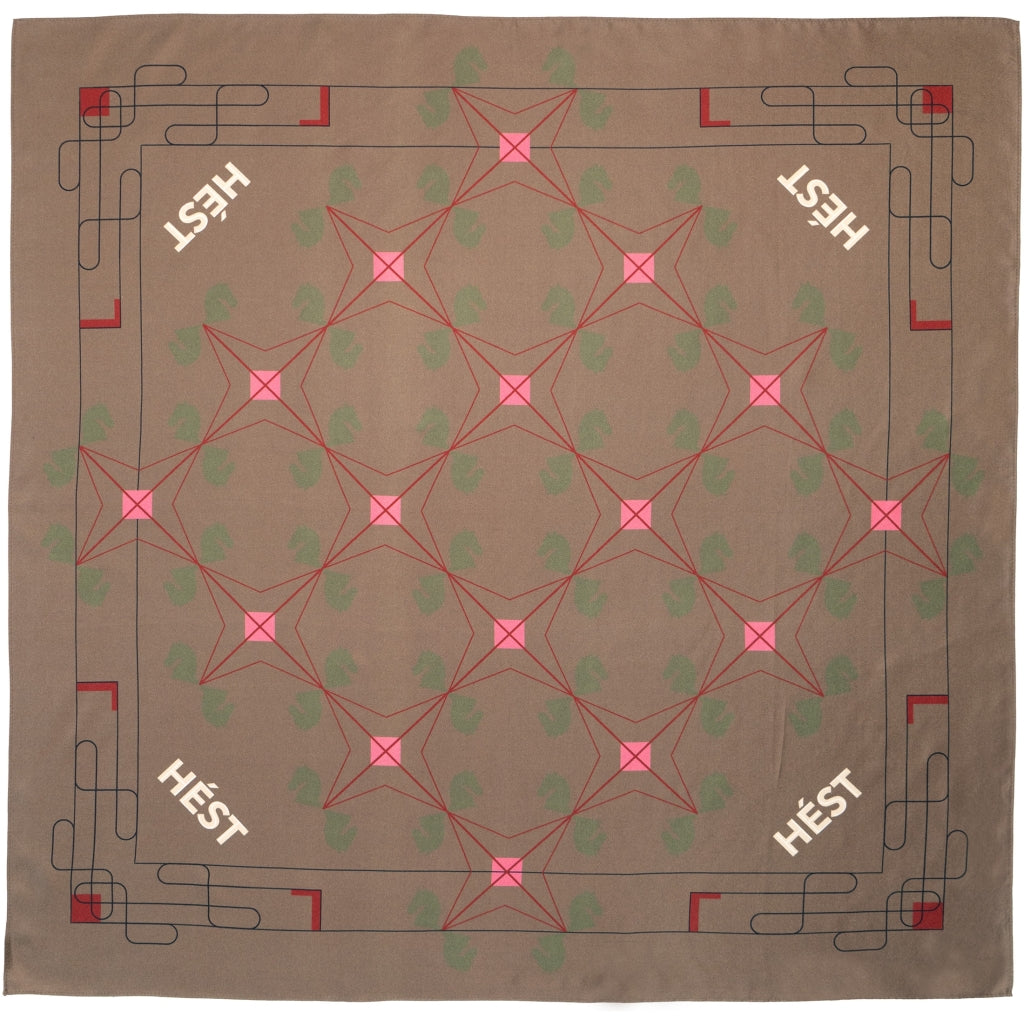 HÉST AS ELIZA Silk Scarf Large Woven Accessories Hats/Scarves/Gloves 6002 Dark Earth