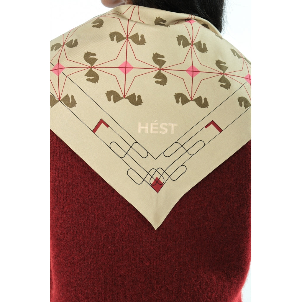 HÉST AS ELIZA Silk Scarf Small Woven Accessories Hats/Scarves/Gloves 3002 Gray Green
