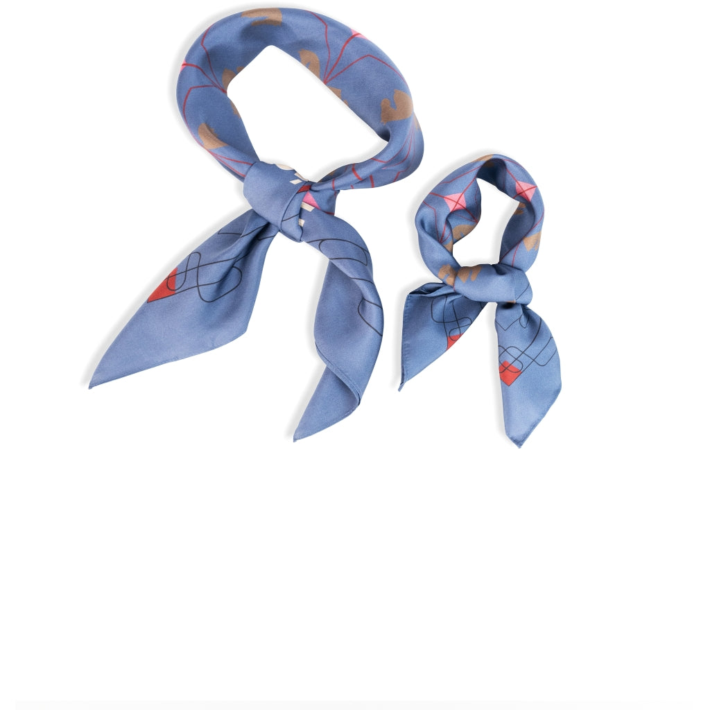 HÉST AS ELIZA Silk Scarf Small Woven Accessories Hats/Scarves/Gloves 4008 Nightshadow Blue