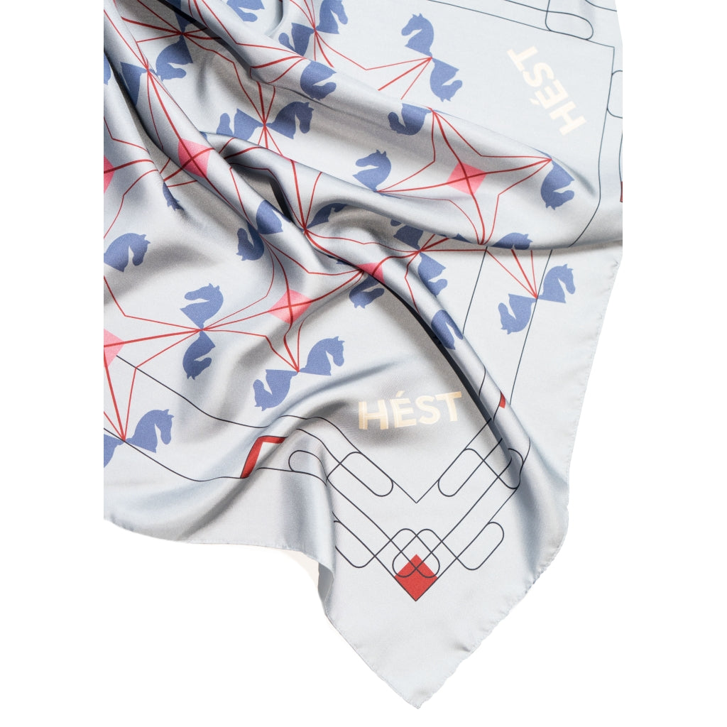 HÉST AS ELIZA Silk Scarf Small Woven Accessories Hats/Scarves/Gloves 7003Titanium