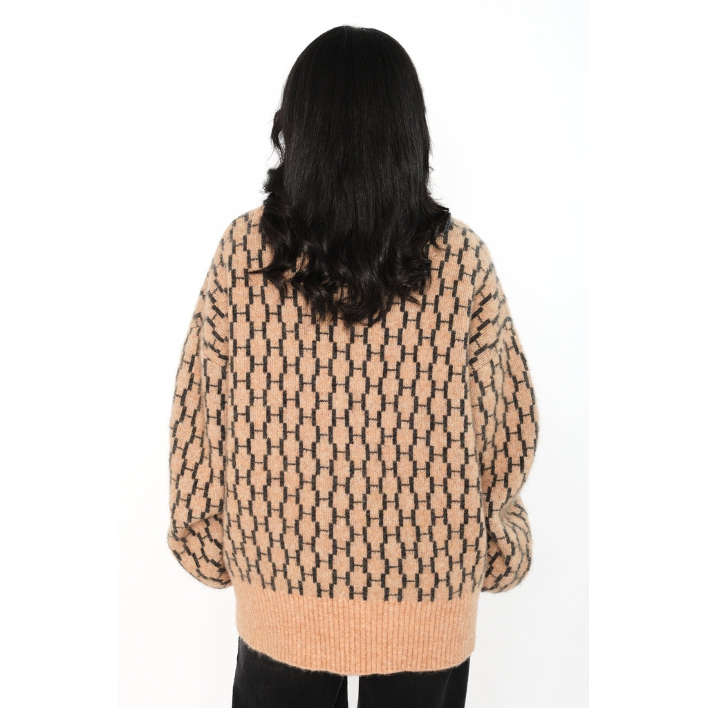 HÉST AS FAM New Pattern Heavy Knitwear Tops 6500 Beige