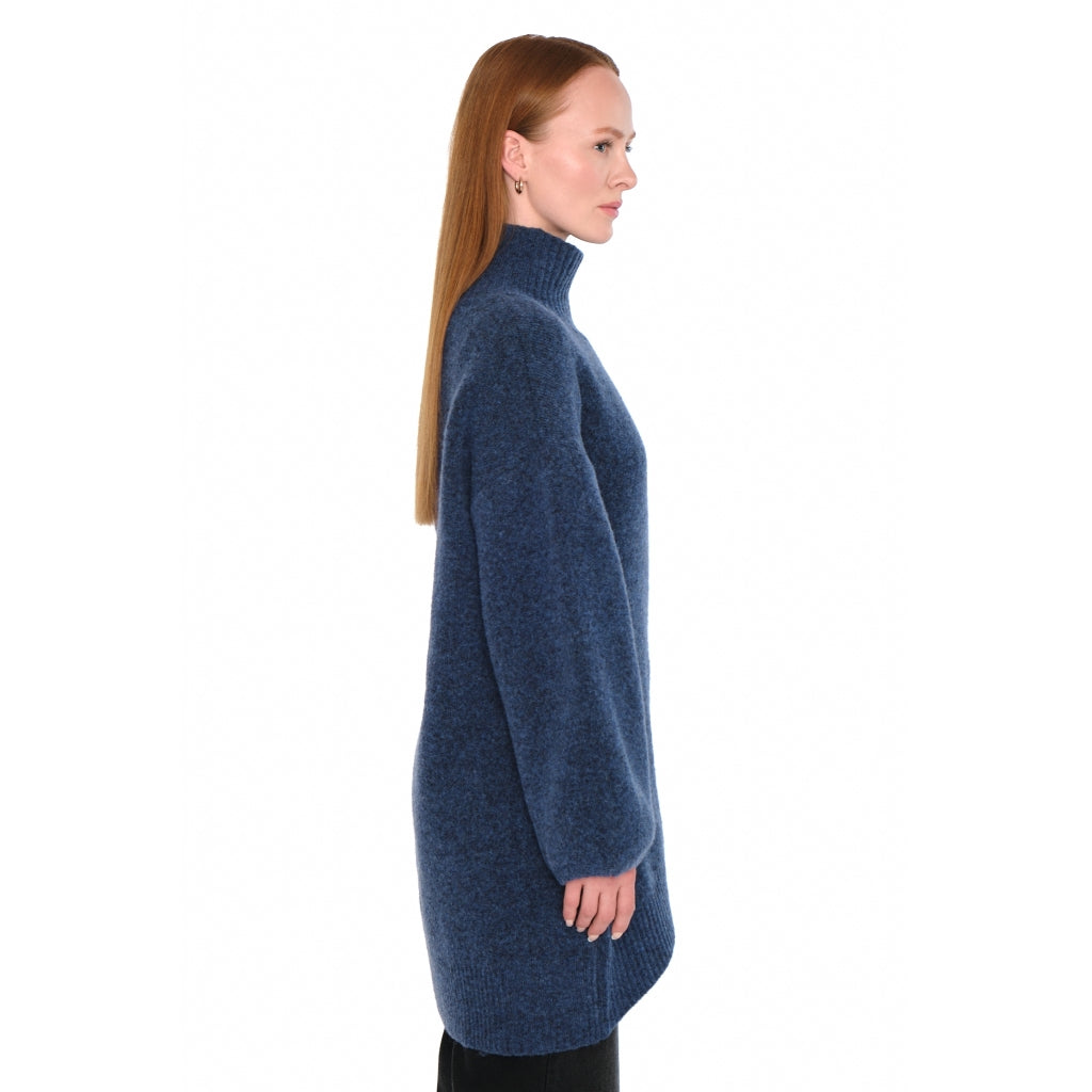 HÉST AS FAM Patch Long Sweater Heavy Knitwear Tops 4007True Navy