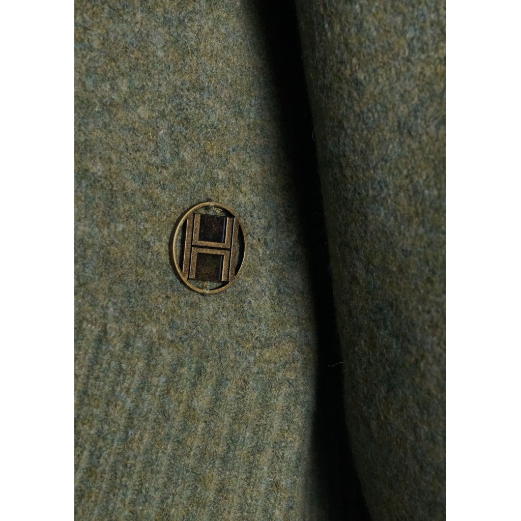 HÉST AS FAM Patch Short Sweater Heavy Knitwear Tops 3000 Winter Moss