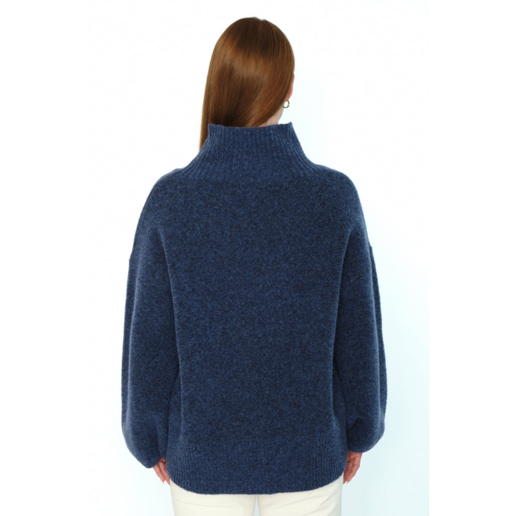 HÉST AS FAM Patch Short Sweater Heavy Knitwear Tops 4007True Navy