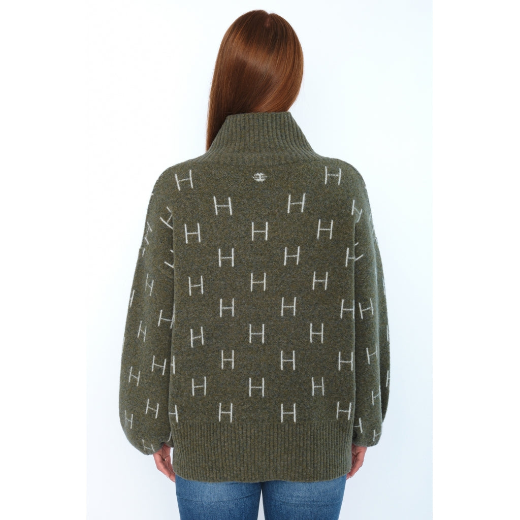 HÉST AS FAM Short Sweater Heavy Knitwear Tops 3000 Winter Moss