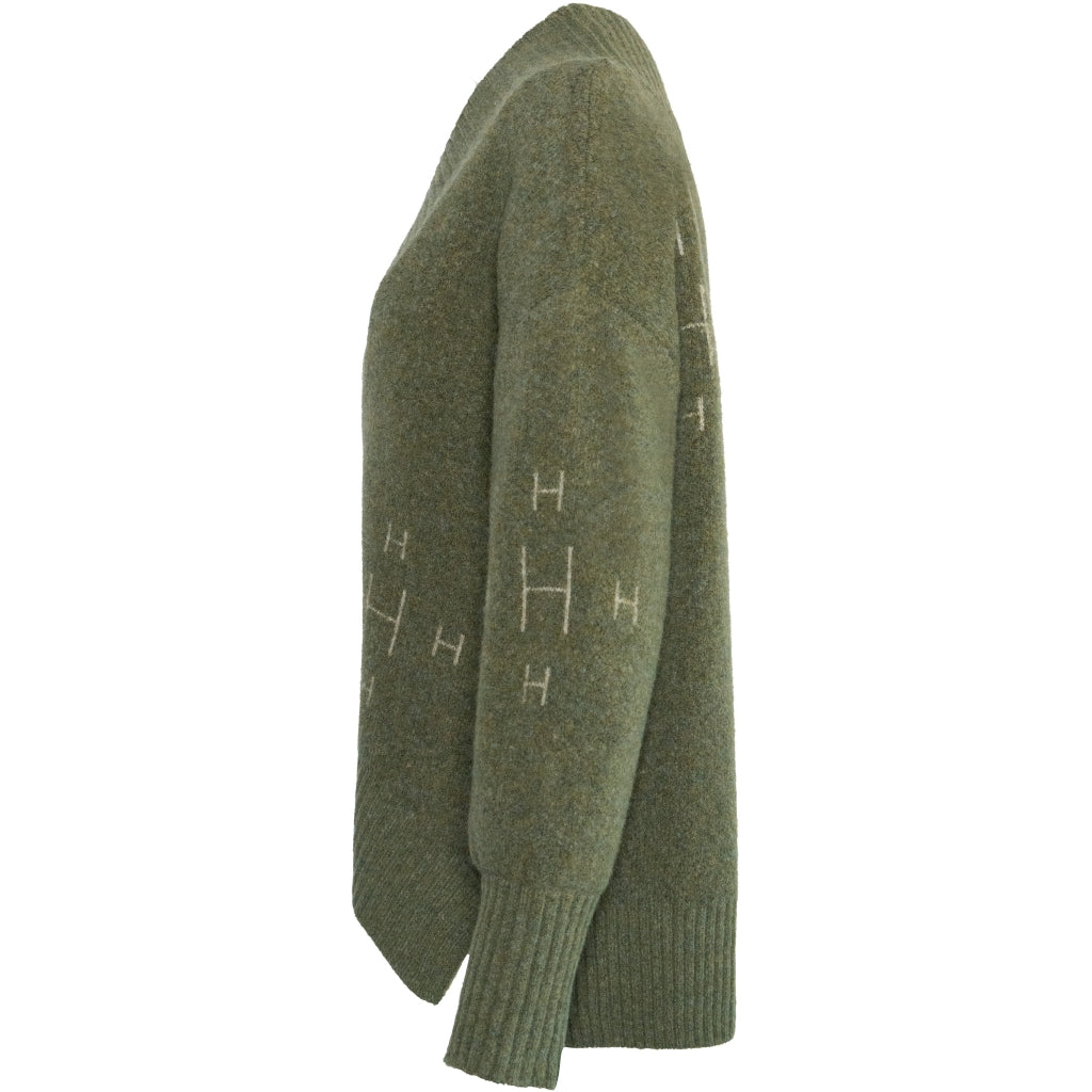 HÉST AS FAM V-neck Sweater Heavy Knitwear Tops