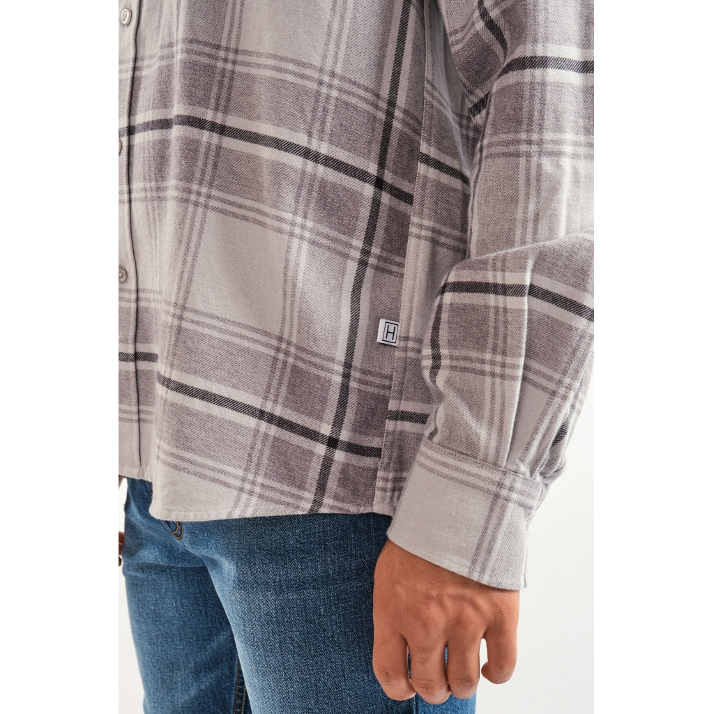 Hést Men FRANS Shirt Woven Blouse/Top/Shirt 9601Grey Check
