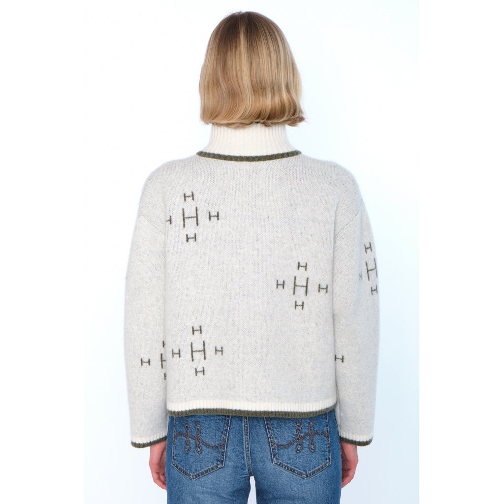 HÉST AS IBEN Zip Jacket Heavy Knitwear Tops 0003 White Alyssum