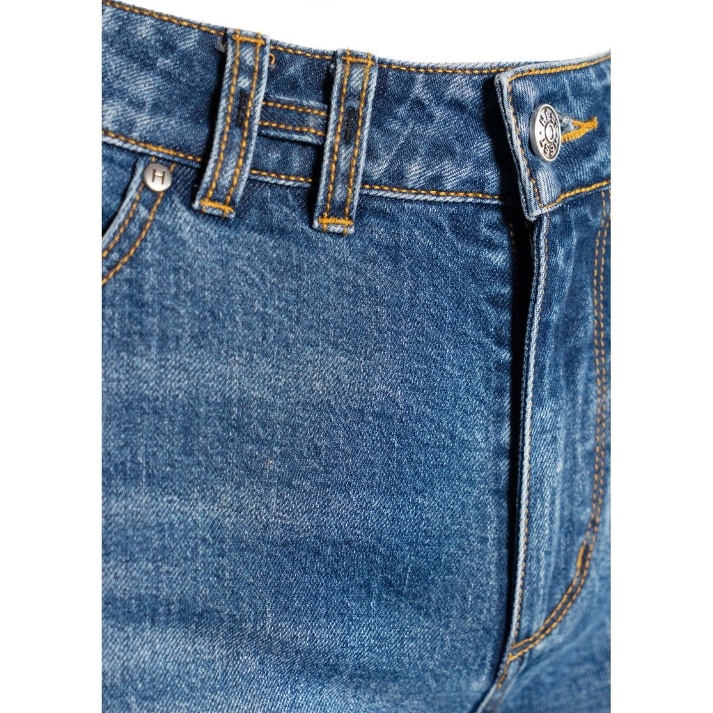 HÉST AS IRINA Wide Leg Woven Pants/Shorts 9502 Medium Wash Blue Denim