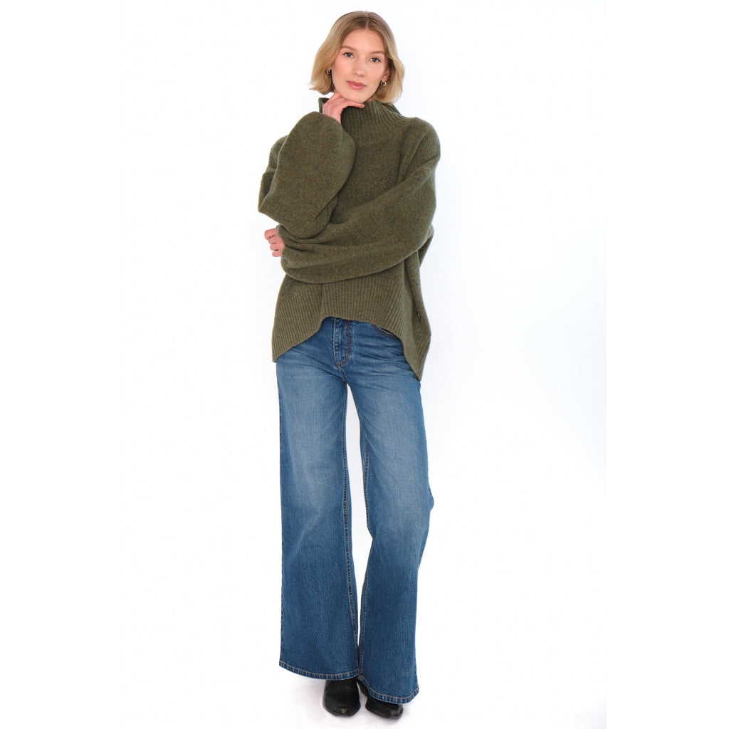 HÉST AS IRINA Wide Leg Woven Pants/Shorts 9502 Medium Wash Blue Denim