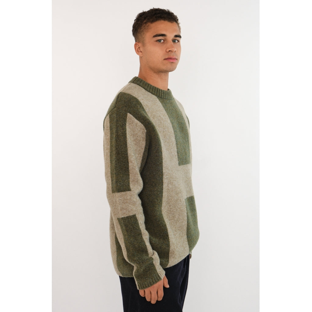 Hést Men ISAK Knit Heavy Knitwear Tops 3000 Winter Moss