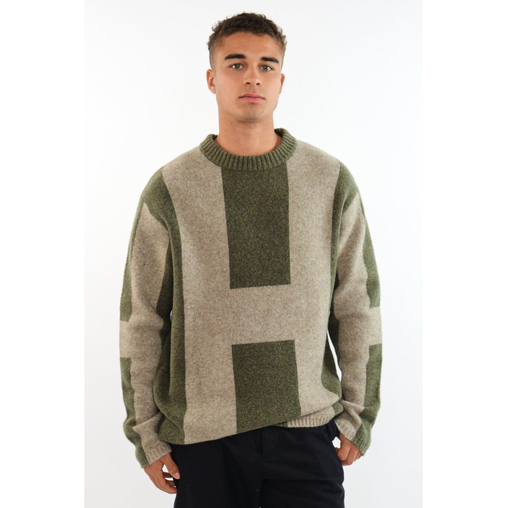 Hést Men ISAK Knit Heavy Knitwear Tops 3000 Winter Moss
