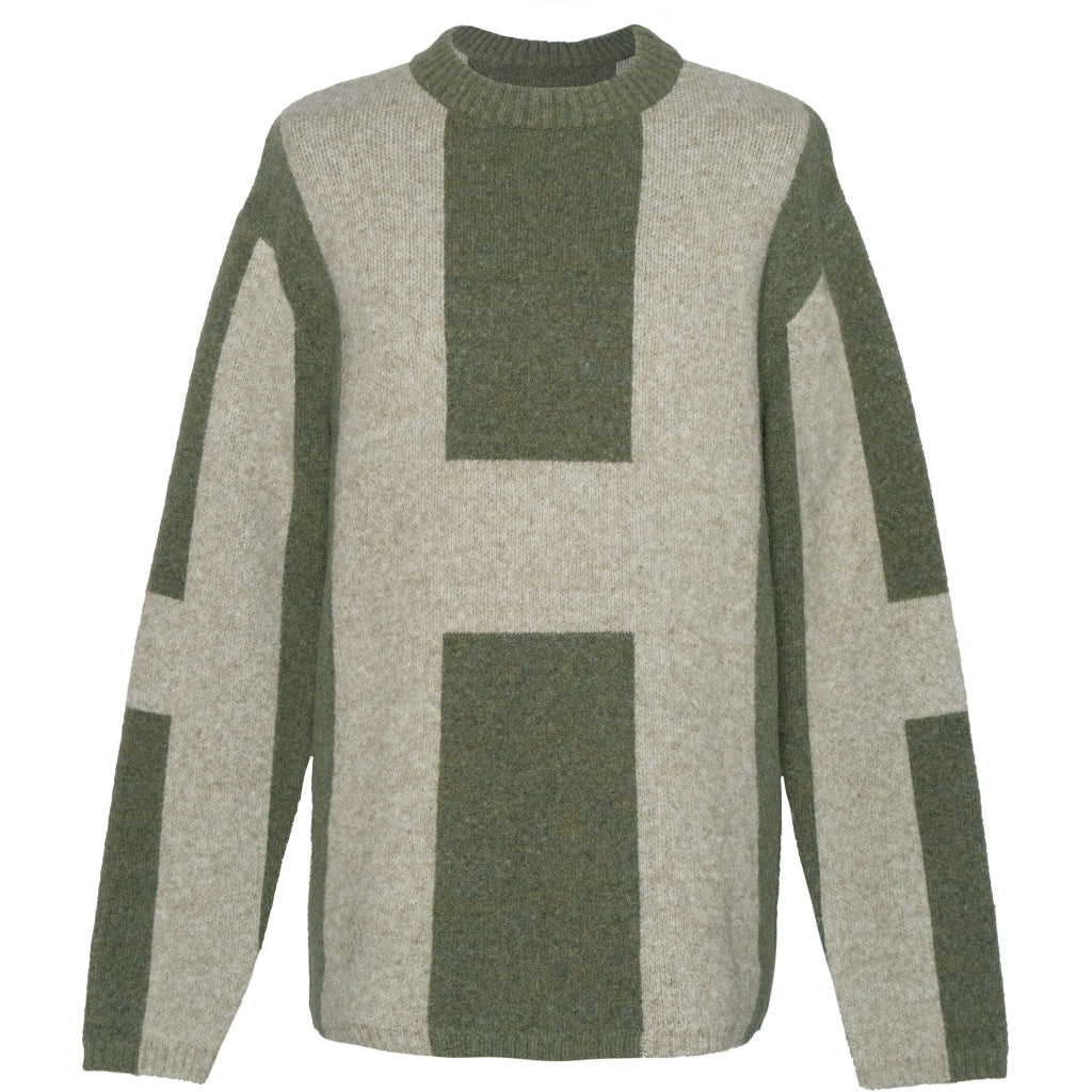 Hést Men ISAK Knit Heavy Knitwear Tops 3000 Winter Moss