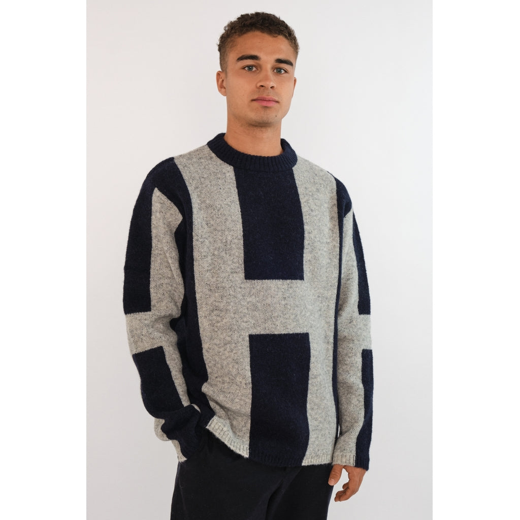 Hést Men ISAK Knit Heavy Knitwear Tops 4001 Navy