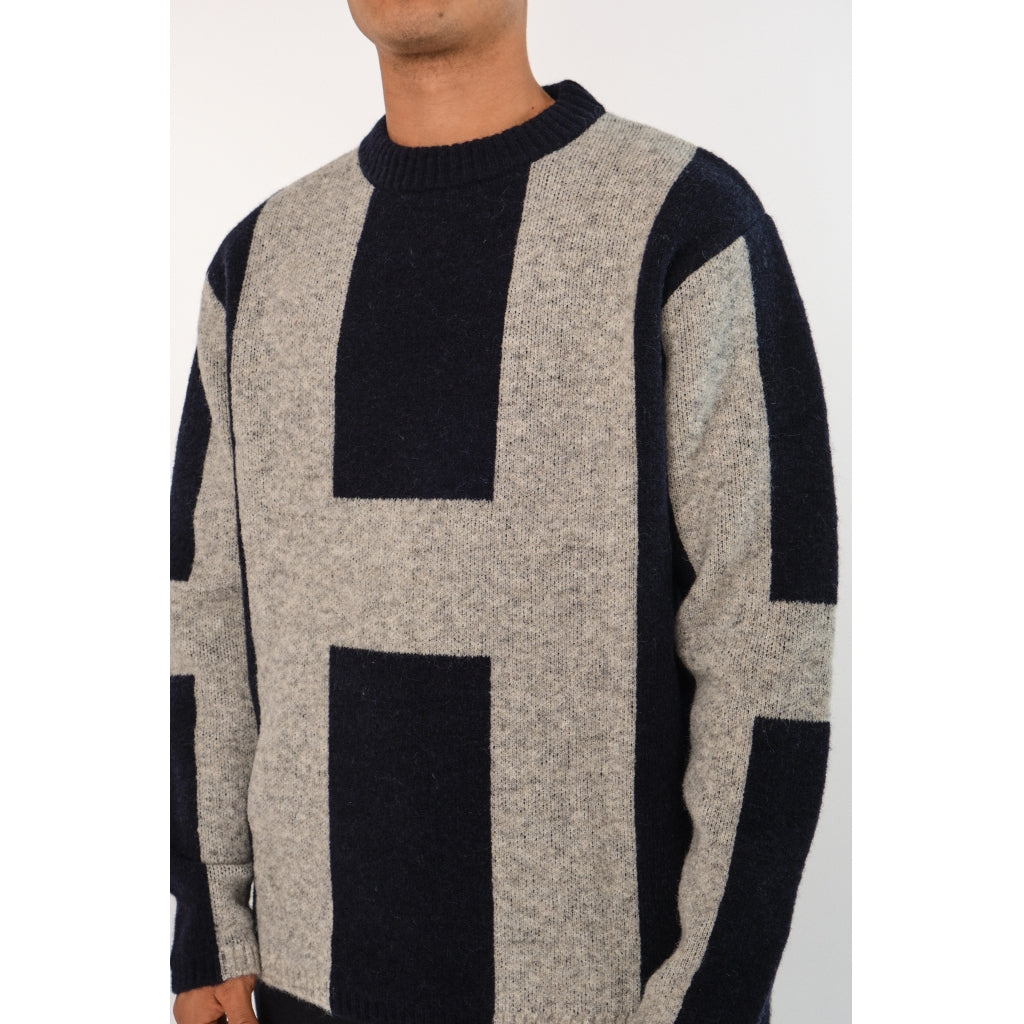 Hést Men ISAK Knit Heavy Knitwear Tops 4001 Navy