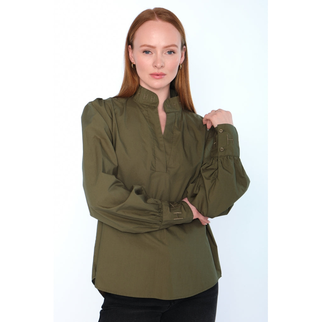 HÉST AS MIE Blouse Woven Blouse/Top/Shirt 3000 Winter Moss