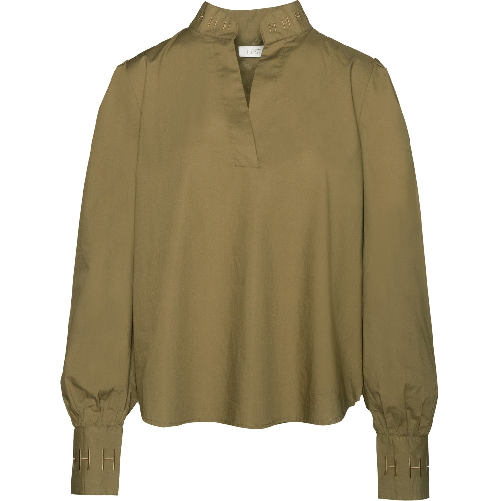 HÉST AS MIE Blouse Woven Blouse/Top/Shirt 3000 Winter Moss