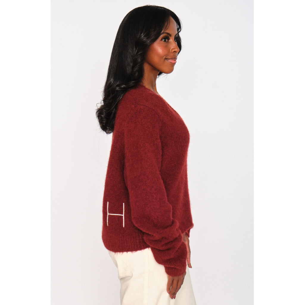 HÉST AS PERNILLE Sweater Heavy Knitwear Tops 2507Syrah