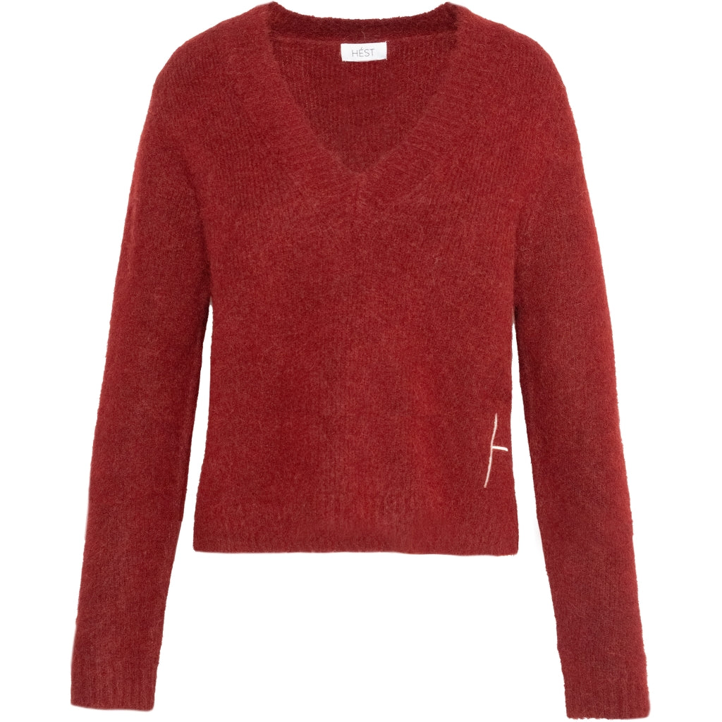 HÉST AS PERNILLE Sweater Heavy Knitwear Tops 2507Syrah
