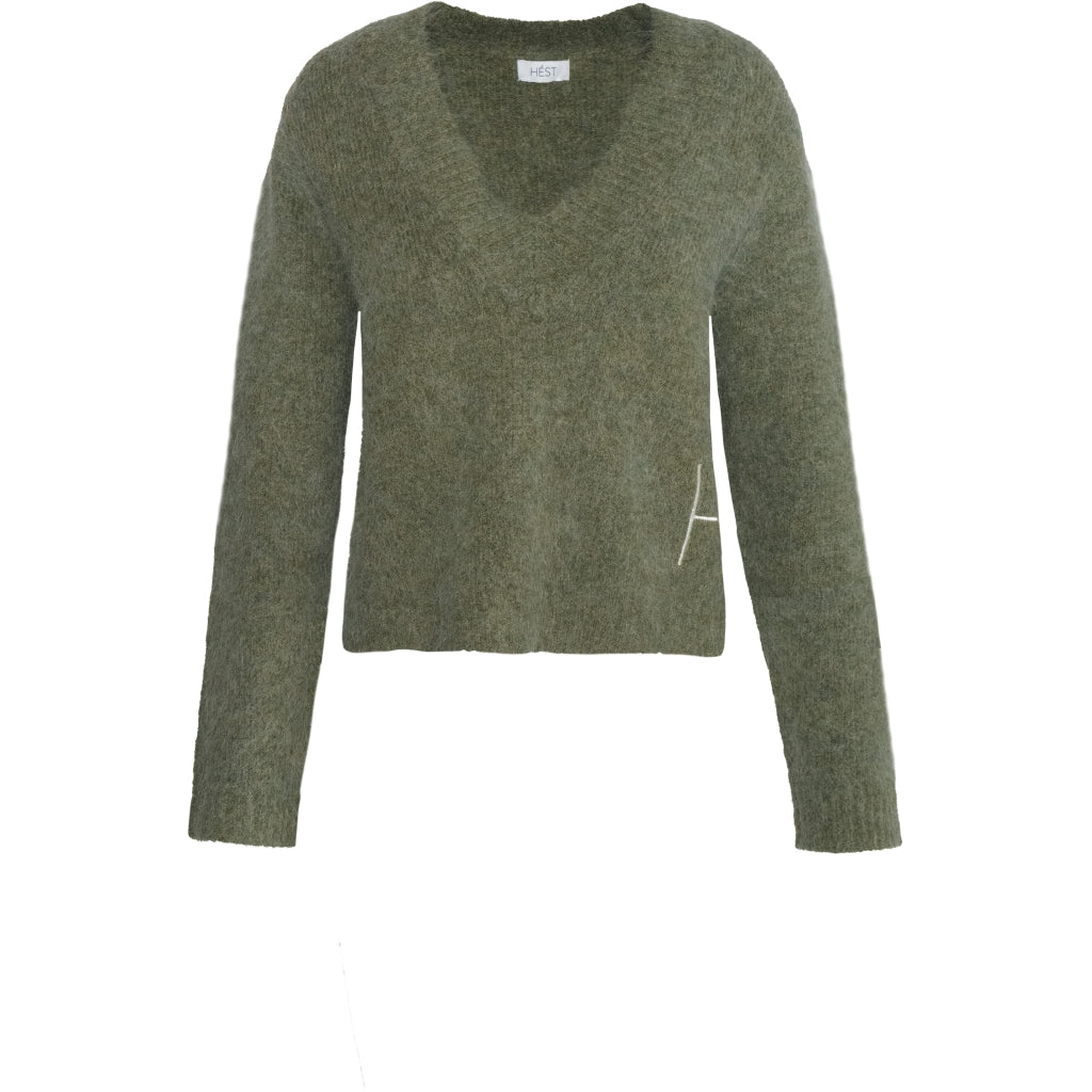 HÉST AS PERNILLE Sweater Heavy Knitwear Tops 3000 Winter Moss