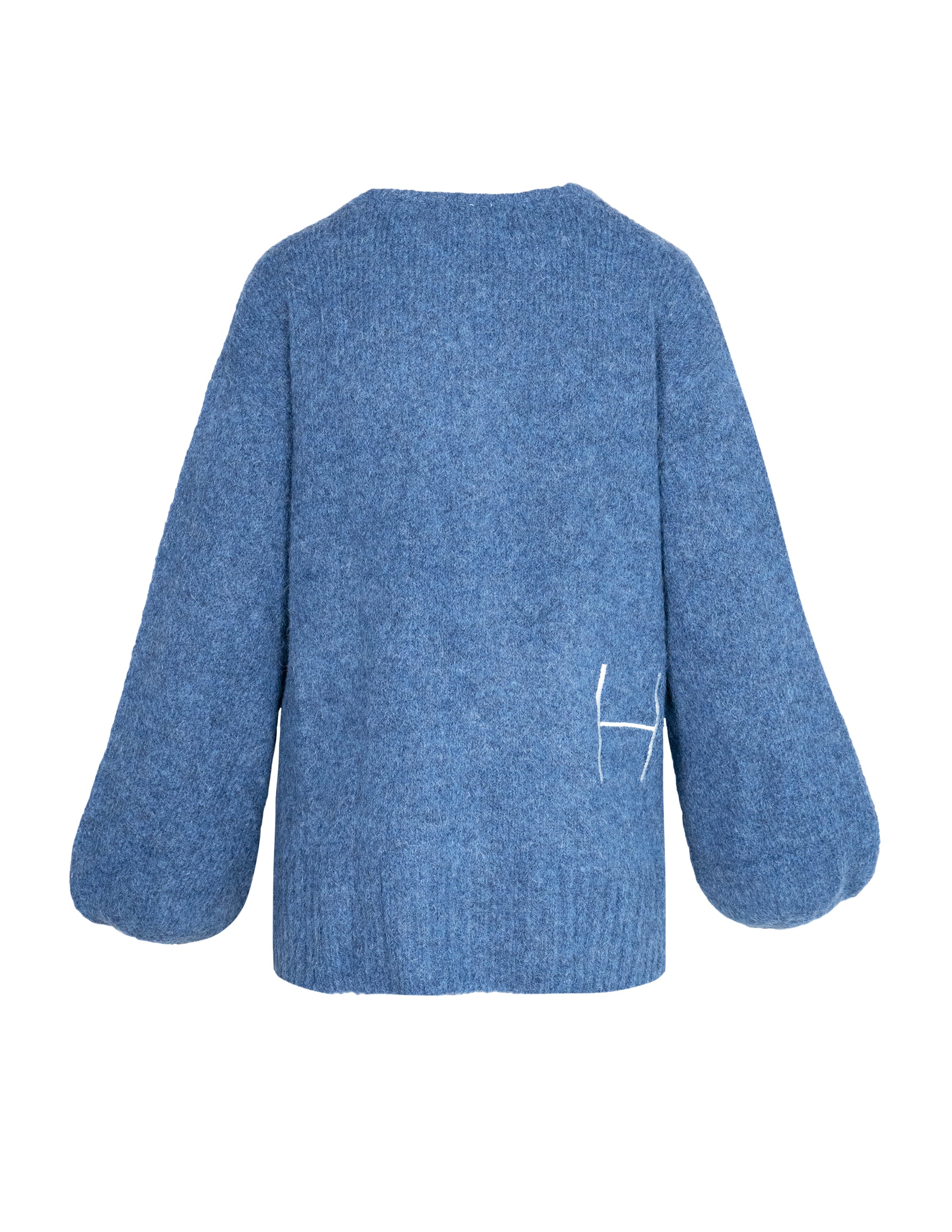 HÉST AS SOFIE V-neck Sweater Heavy Knitwear Tops 281 Blue