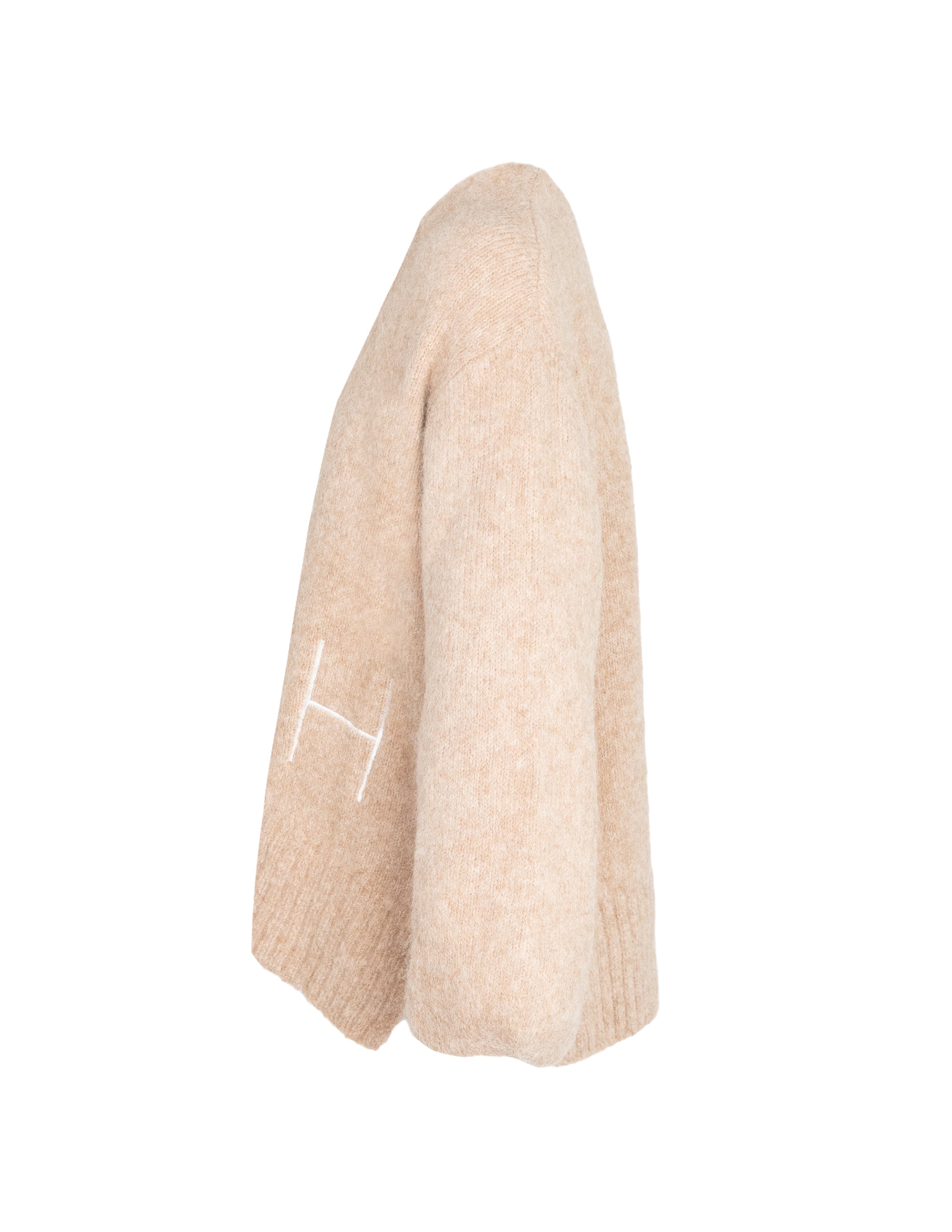 HÉST AS SOFIE V-neck Sweater Heavy Knitwear Tops 466 Beige
