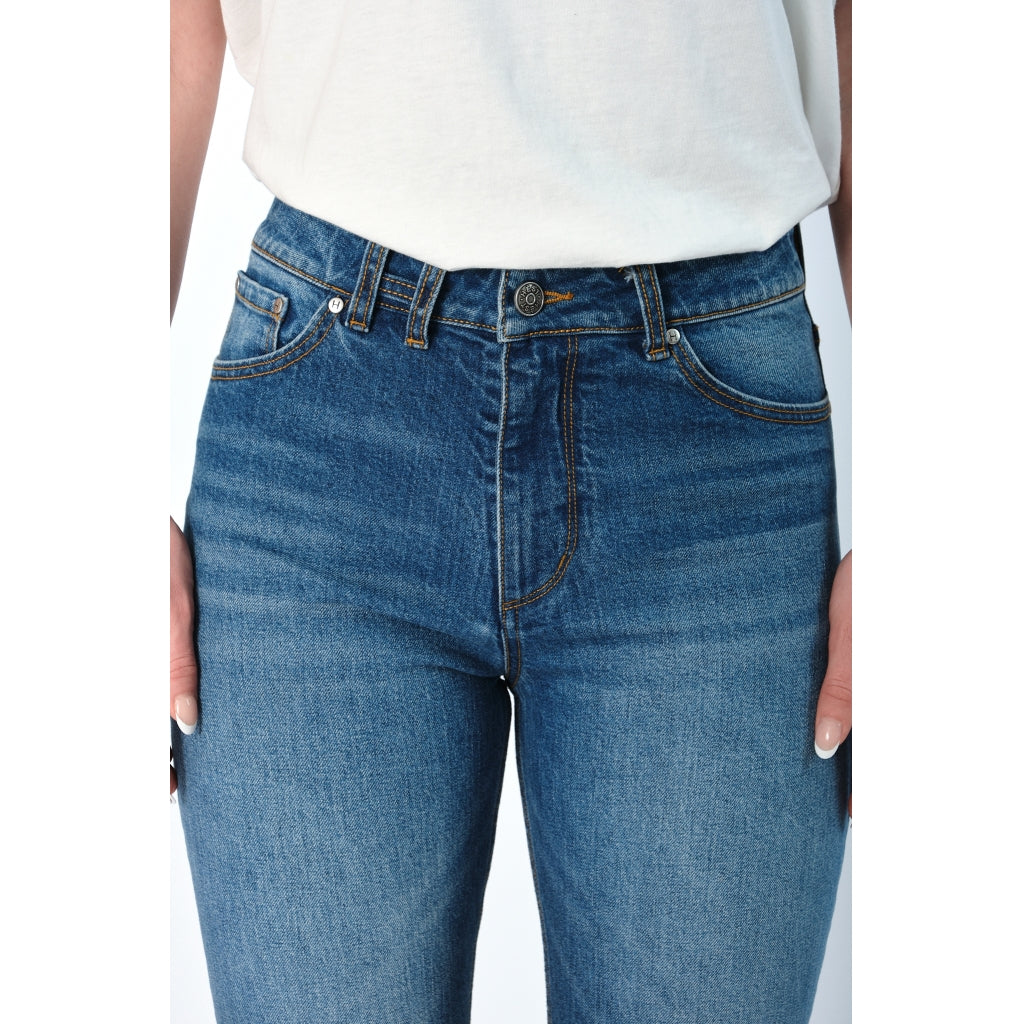 HÉST AS SONYA Bootcut Woven Pants/Shorts 9502 Medium Wash Blue Denim