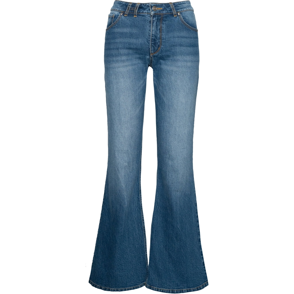 HÉST AS SONYA Bootcut Woven Pants/Shorts 9502 Medium Wash Blue Denim