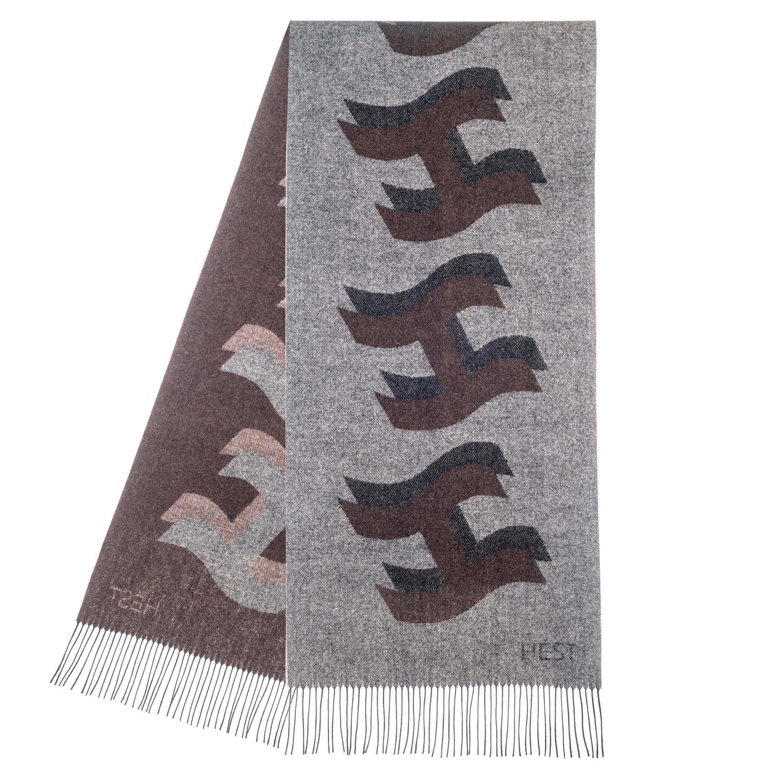 Hést Unisex YORK Scarf Accessories Hats/Scarves/Socks 483 Brown with beige