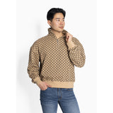 Hést Men ABRAMO Overszied Half-Zip Sweatshirt Sweat Tops 6505 Beige Travertine