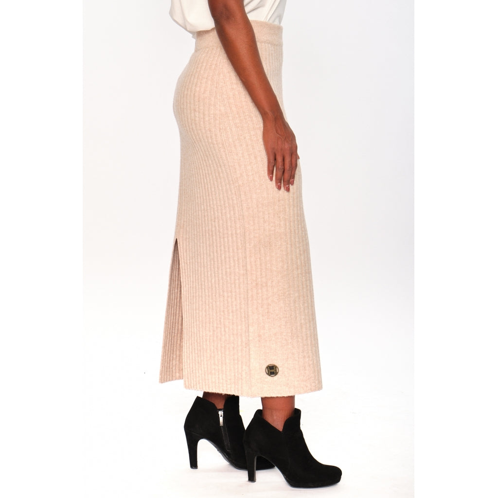HÉST AS ADELINA Knittted Skirt Woven Skirt/Dress 6513 Light Brown Melange