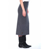 HÉST AS ADELINA Knittted Skirt Woven Skirt/Dress 7001 Grey Melange