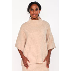 HÉST AS ADELINA Sweater Heavy Knitwear Tops 6513 Light Brown Melange
