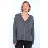HÉST AS AGATHA Sweater Heavy Knitwear Tops 7001 Grey Melange