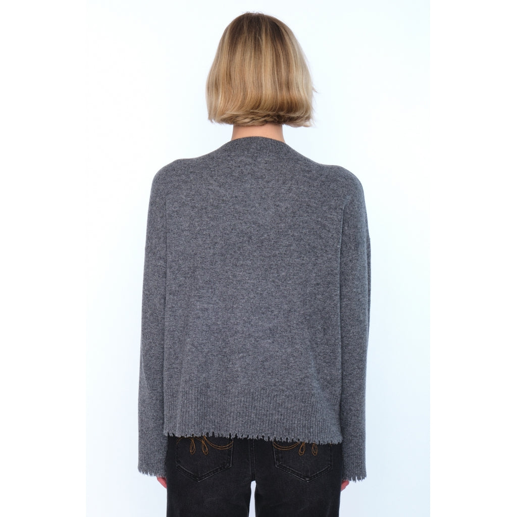HÉST AS AGATHA Sweater Heavy Knitwear Tops 7001 Grey Melange