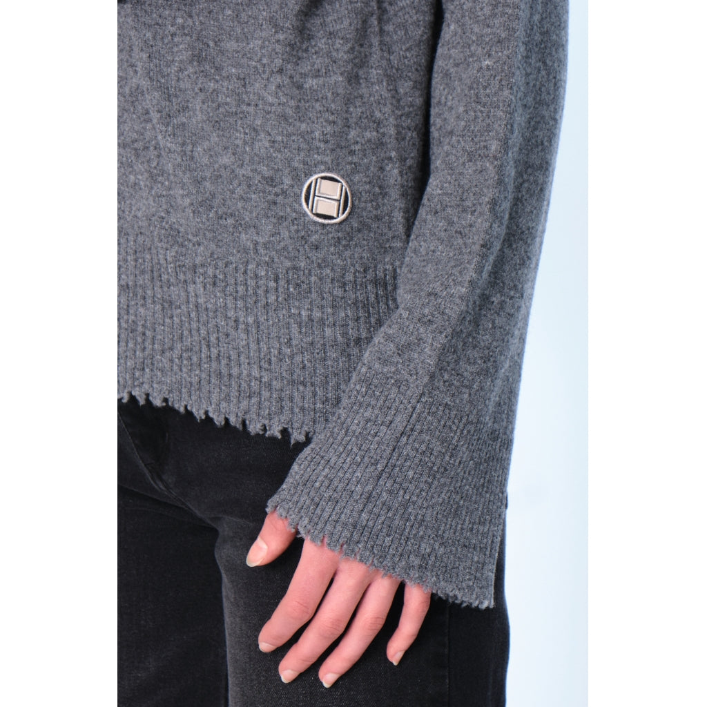 HÉST AS AGATHA Sweater Heavy Knitwear Tops 7001 Grey Melange