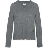 HÉST AS AGATHA Sweater Heavy Knitwear Tops 7001 Grey Melange
