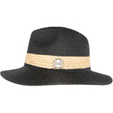 HÉST AS ALLESANDRA Strawhat Accessories Hats/Scarves/Socks 9000 Jet Black