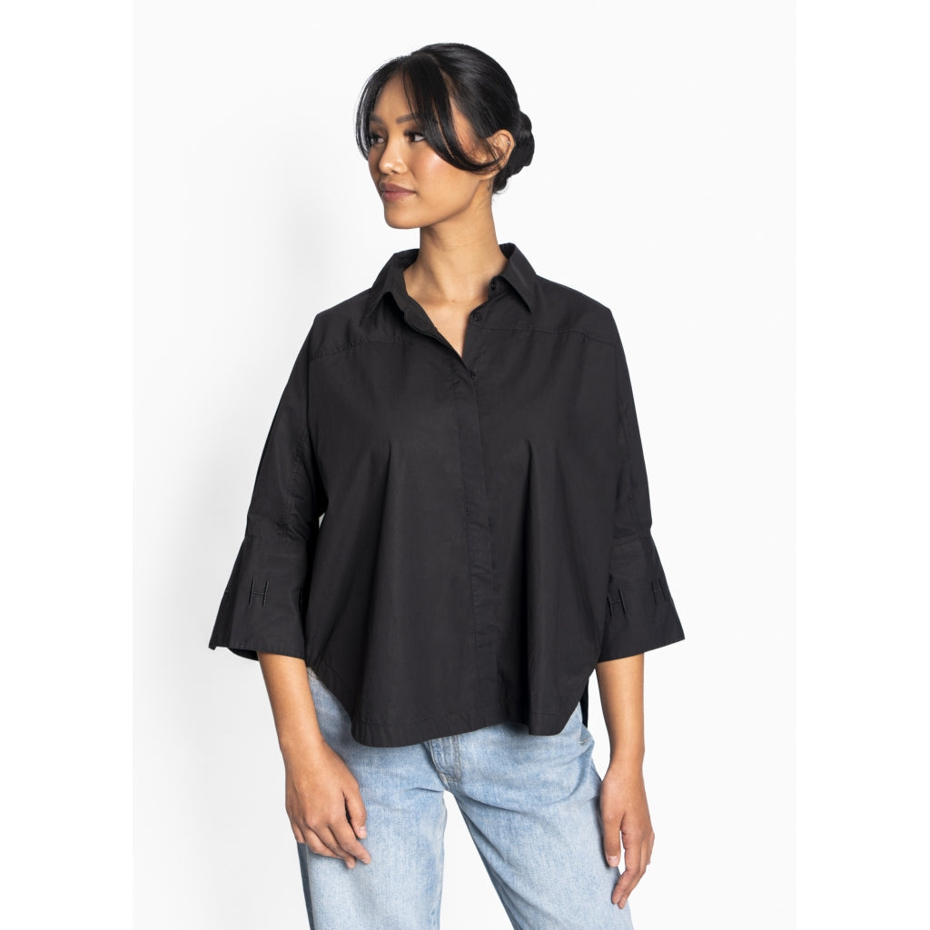 HÉST AS ARYA Shirt Woven Blouse/Top/Shirt 9000 Jet Black