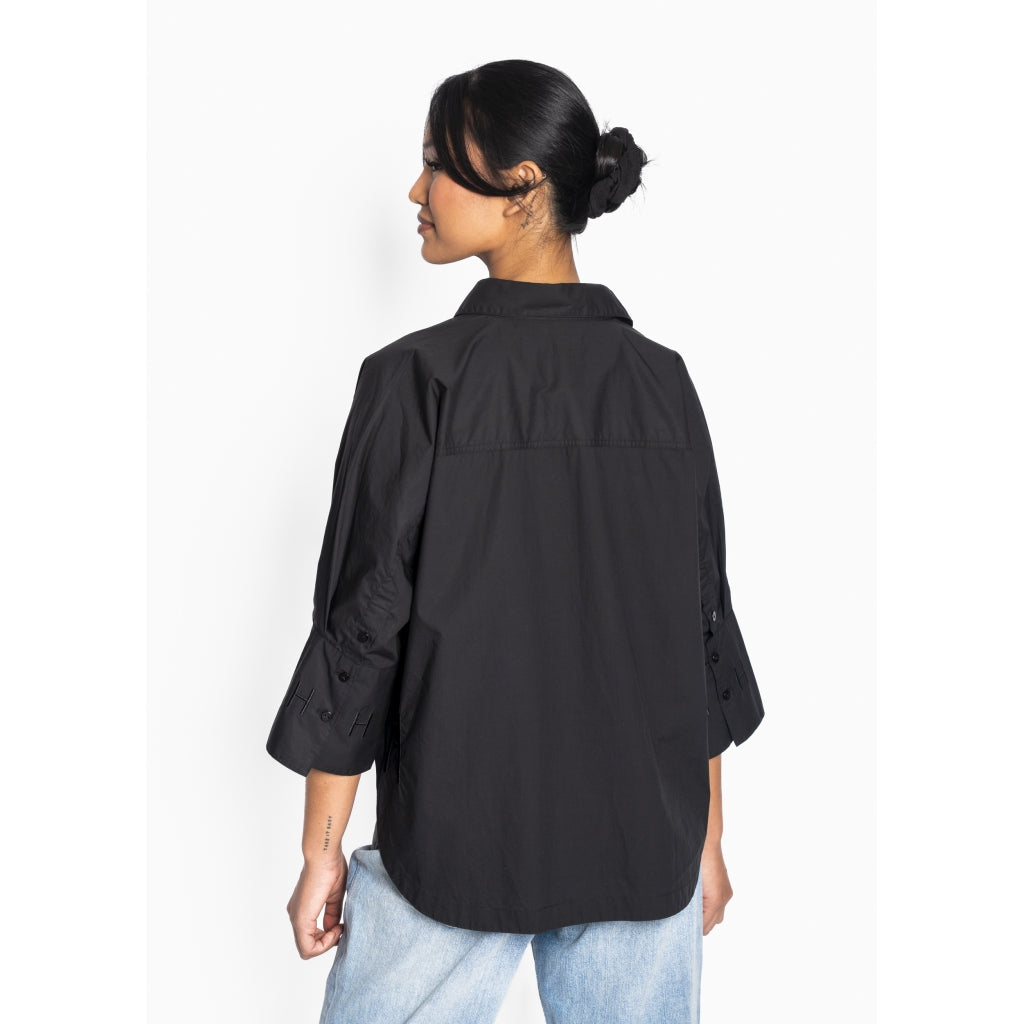HÉST AS ARYA Shirt Woven Blouse/Top/Shirt 9000 Jet Black