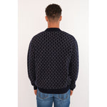Hést Men BENNY Roundneck Heavy Knitwear Tops 4002 Navy Blazer