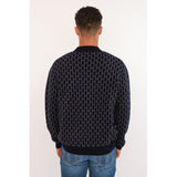 Hést Men BENNY Roundneck Heavy Knitwear Tops 4002 Navy Blazer