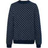 Hést Men BENNY Roundneck Heavy Knitwear Tops 4002 Navy Blazer