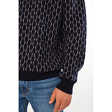 Hést Men BENNY Roundneck Heavy Knitwear Tops 4002 Navy Blazer